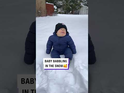 Cute Baby Babbling In The Snow Collab