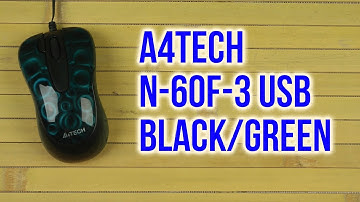 Распаковка A4Tech N-60F-3 USB Black/Green