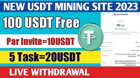 Best USDT Cloud Mining website in 2023 | Trx Cloud Website | Usdt AndTrx Cloud Mining site #tron