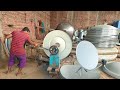 Gambar cover amazing process of Powerful dish antenna Local factory Make iron sheet into a Dish tv