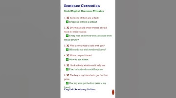 Sentence Correction 11| Errors in English | English Grammar| learn English #englishclass