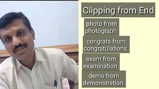 #Conversion#Clipping#Back formation in #Morphology