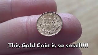 Gold Dos Pesos - very small but incredible Gold Coin - IFF#132