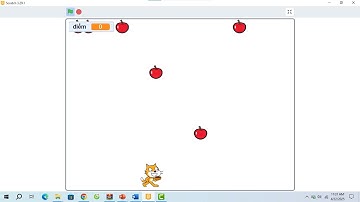 Hướng dẫn tạo trò chơi Mèo bắt táo trong scratch đơn giản.