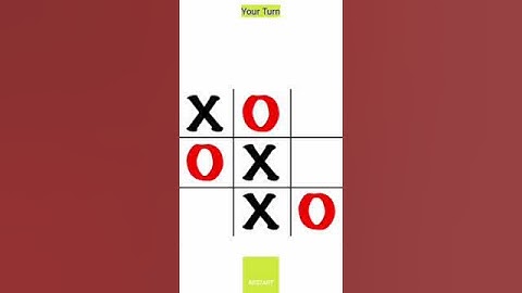 Tic Tac Toe Gameplay #shorts #chickenartsvideo