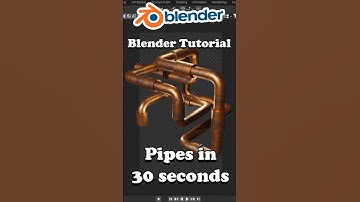 Create pipes in blender in 30 seconds | blender tutorial