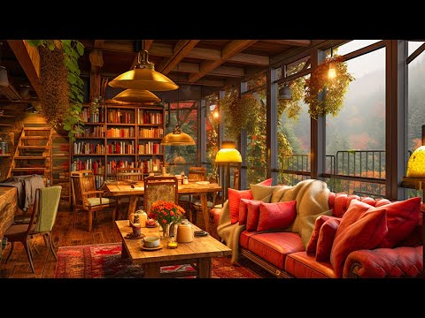 Autumn Jazz Instrumental Music in Cozy Coffee Shop Ambience ☕ Rainy Jazz Music to Relax, Work