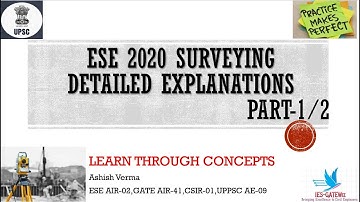 ESE 2020 Pre|Surveying||Detailed Explanations|Solutions with Concepts||Part 1/2