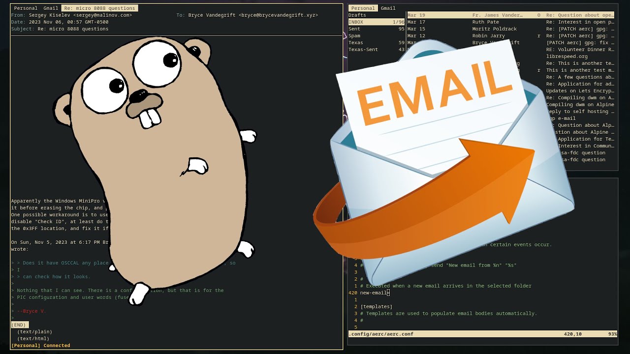 aerc - Email in the terminal
