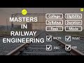 Masters  railway engineering  india