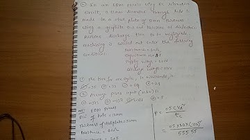 Non traditional machining process | Problem 5 | GATE MECHANICAL | PRODUCTION