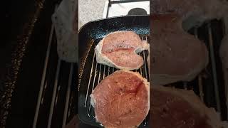 frying chicken pork chops