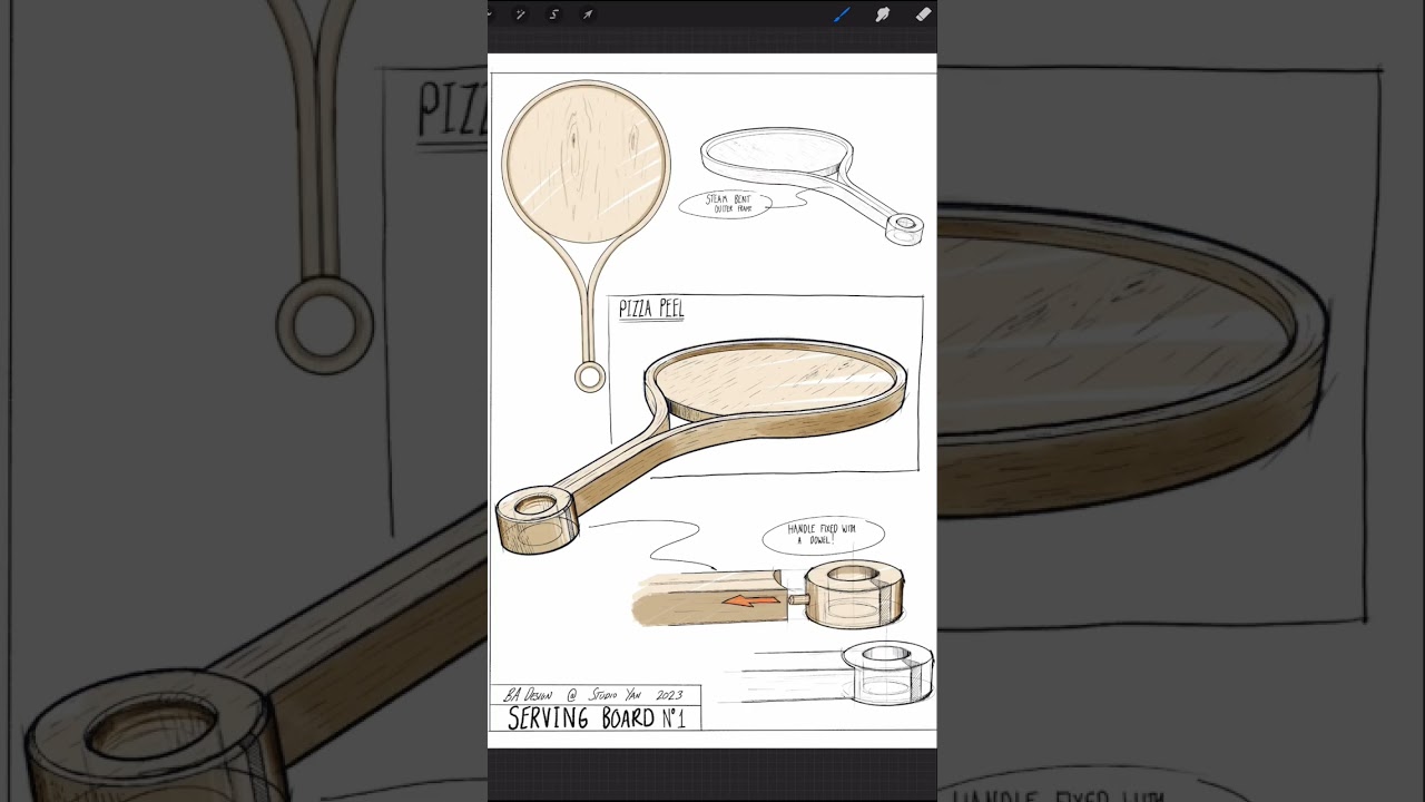 SKETCH - PRODUCT / Steam bent board 