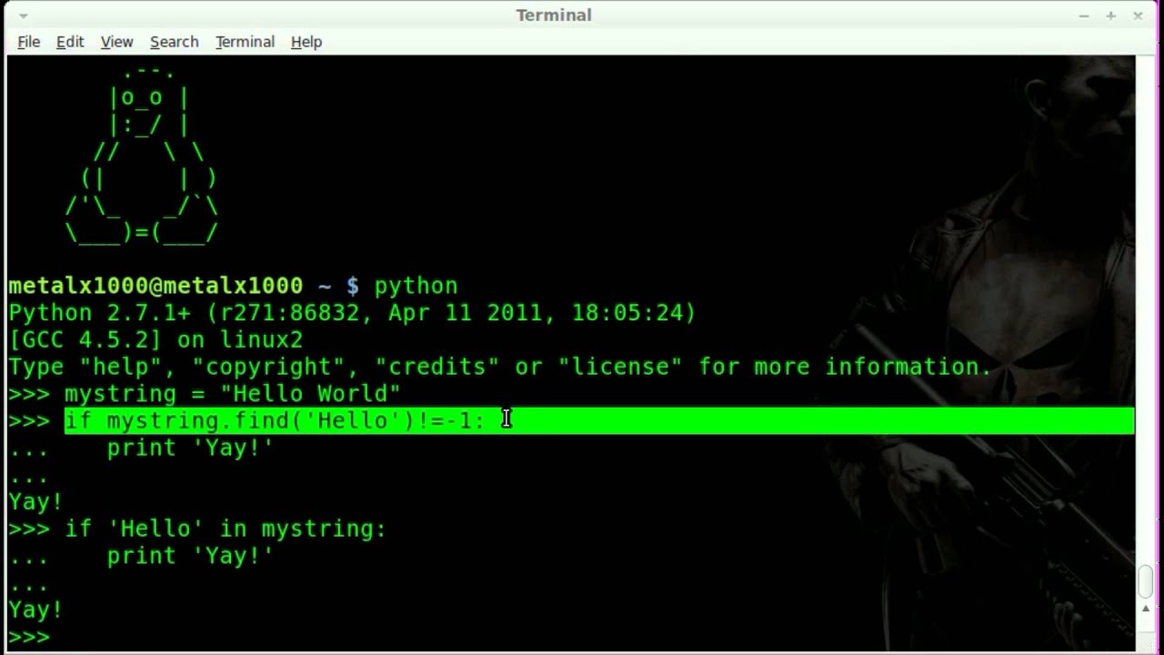 Python Quick Tip Search Through Strings Linux YouTube