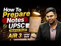 Akansh Dhull | Upsc Notes Making Strategy | How To Prepare Notes For Upsc 📝 | Upsc Notes |