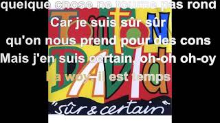 Tonton David - Sûr et certain [Karaoké Audio HQ Paroles]