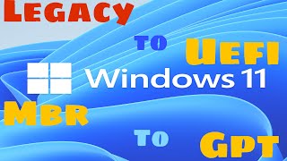 Convert Legacy to UEFI | Without losing data in Hindi.