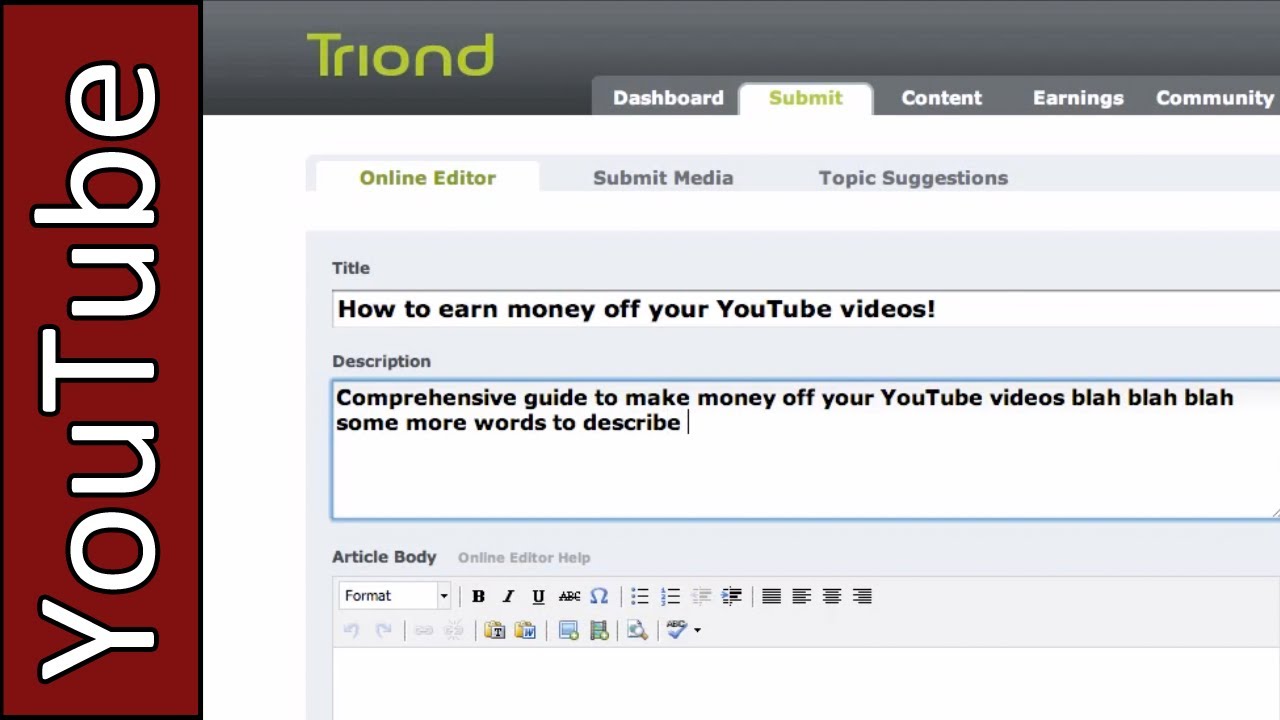 make money from your youtube videos