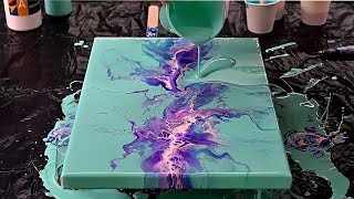 781 Testing Ultimate Pouring Medium Beautiful Details In This Dutch Pour Fluid Painting
