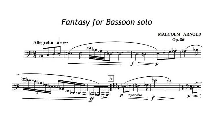 Sir Malcolm Arnold: Bassoon Fantasy, Op. 86 (1966)