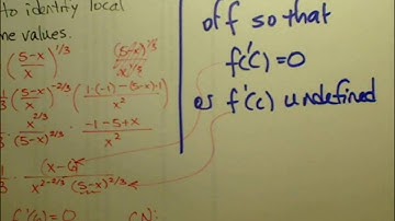 Critical numbers in a problem with cube root