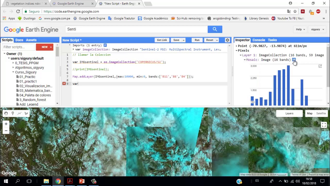 Google Earth Engine #14: Trabajo con colección de imágenes; Sentinel e ...