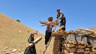 From boards and dirt to a safe roof; Ahmad and the construction master's efforts in the mountains