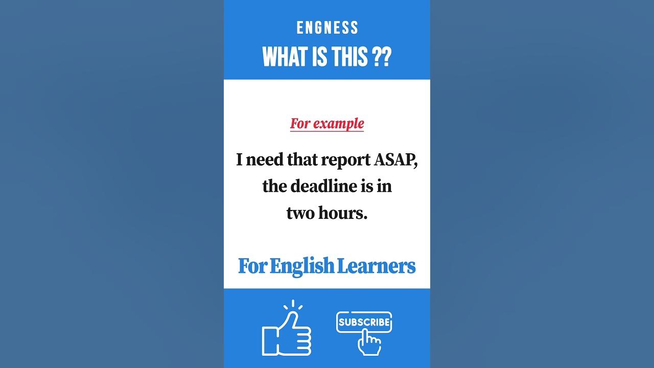 ASAP Meaning YouTube