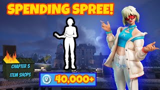 Spending 40,000+ V-Bucks (Somehow Again...) in FORTNITE!!!!! (Spending Spree #17!)