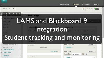 LAMS and Blackboard 9.1 integration: Student tracking and monitor