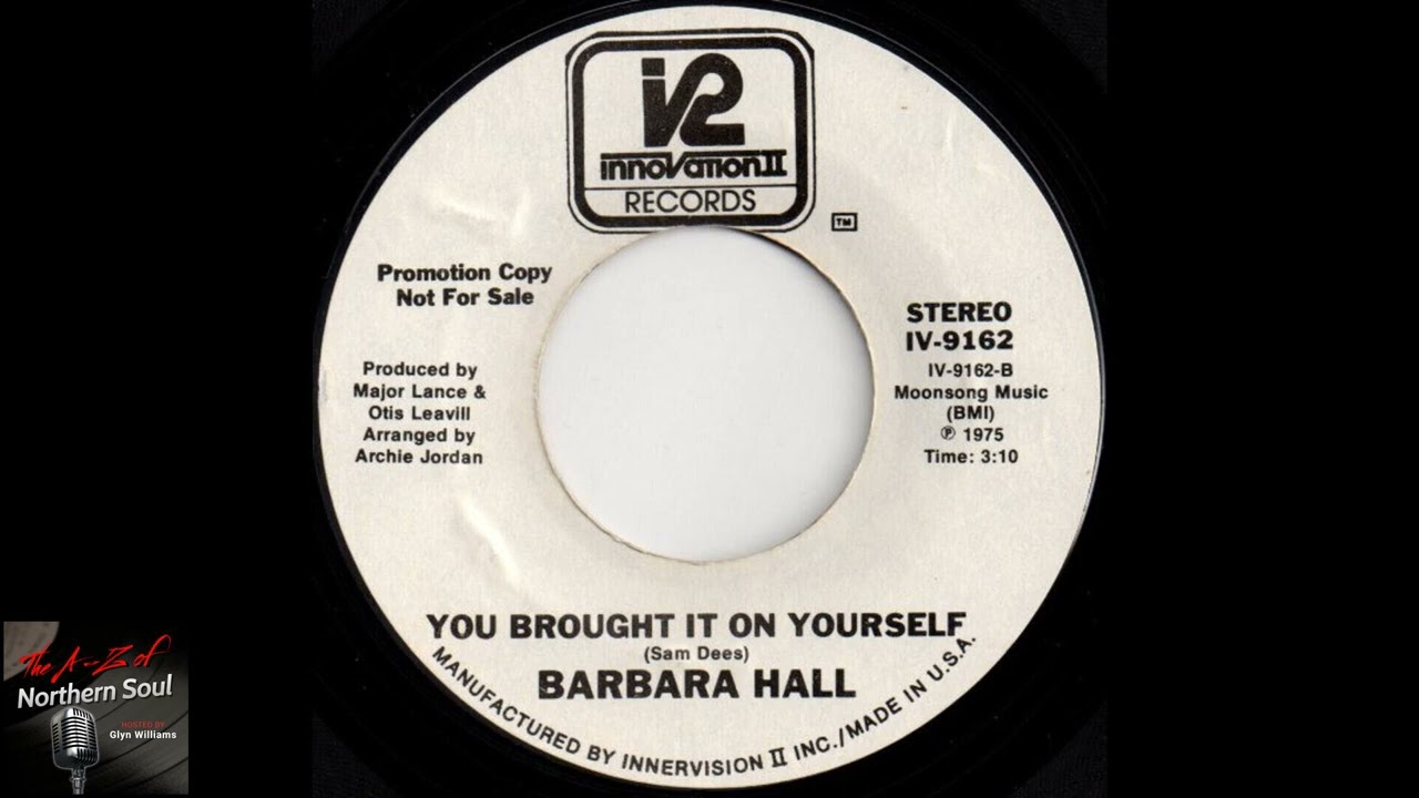 洋楽 Barbara Hall BARBARA HALL You brought it on yourself Modern Soul - YouTube