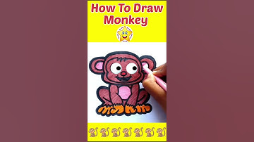 How To Draw A Monkey 🐒| Monkey Drawing | How To Draw | Drawing...🙂🙂 #shorts
