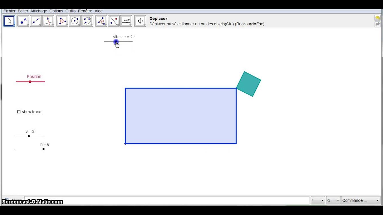 Rotating square around a geometric element with Geogebra - YouTube