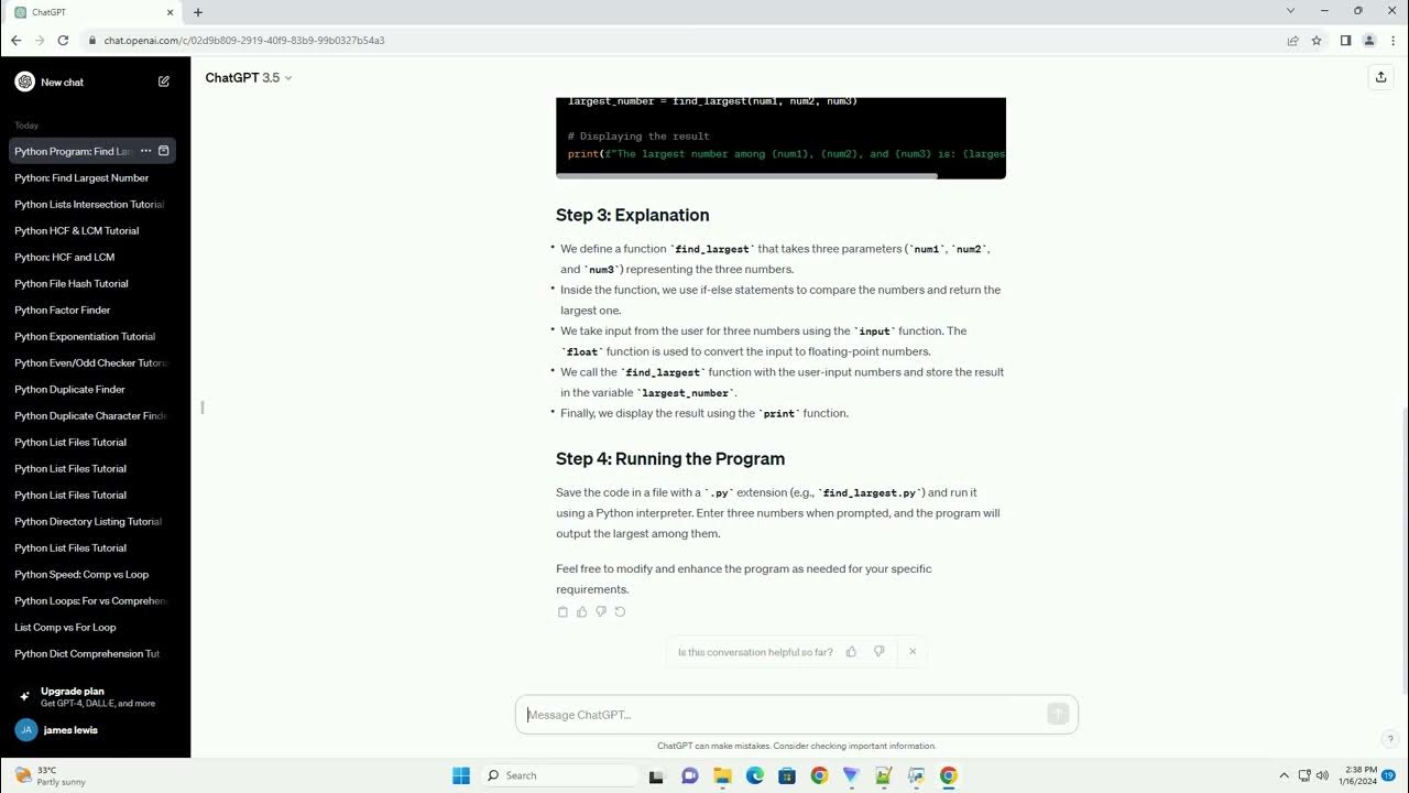 python program to find largest of 3 numbers - YouTube