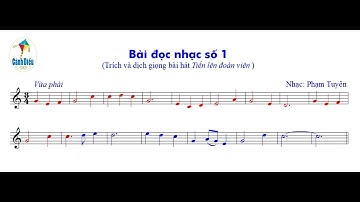 BÀI ĐỌC NHẠC SỐ 1 (Chủ đề 1 – SGK Âm nhạc 9 - Cánh diều). Cao độ đã hạ xuống 2,5 cung ( = Gdur)