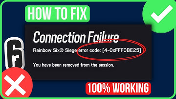 Rainbow Six Siege Error Code 4-0XFFF0BE25 [FIXED]
