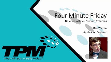 Bluebeam Revu: Custom Columns