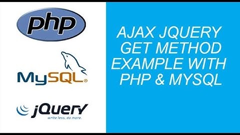 jQuery AJAX example with php and MySQL