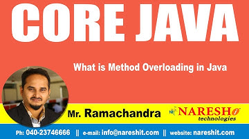 Core Java Tutorial | What is Method Overloading in Java ? | Mr.Ramchander