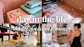 DAY IN THE LIFE OF A SMALL BUSINESS OWNER | Vacation/No Kids Edition | DTF Prints | Studio Vlog #77