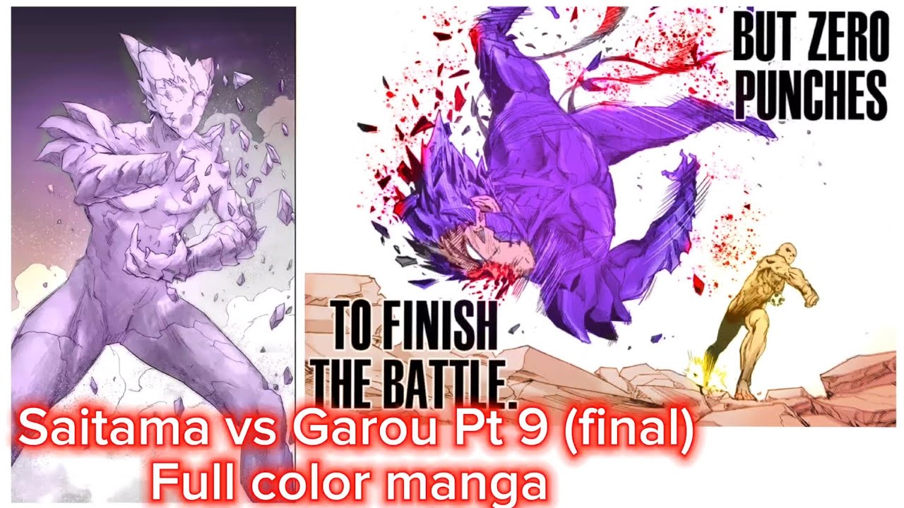 SAITAMA VS GAROU FULL COLOR MANGA/PT 8 (FINAL)/ ONE PUNCH MAN - YouTube