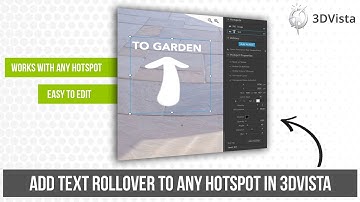 How to add Text Rollover to ANY Hotspot in 3DVista | 360 Virtual Tour Tutorial