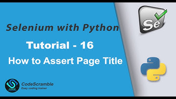 How to Assert Page Title in Selenium Webdriver.