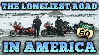 The Loneliest Road in America in the Dead of Winter | Highway 50 Motorcycle Roadtrip | 2LaneLife