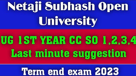 NSOU UG 1ST YEAR CC SO 1 suggestion 2023 / nsou ug ccso 2 suggestion/ cceg 3/ cceg 4 / sociology