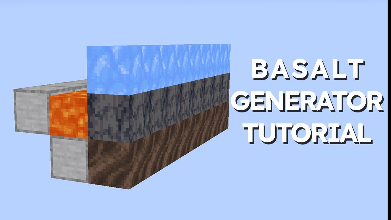 How to make a Basalt Generator in Minecraft - YouTube