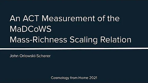 J. Orlowski-Scherer | An ACT Measurement of the Ma...
