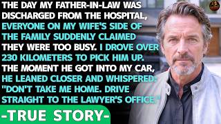 They Abandoned My Father-in-Law at the Hospital… Then He Whispered, Drive to My Lawyer | Stories