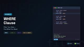 Learn SQLite in Neovim: WHERE Clause — Filter Your Data | Episode 5 Profile