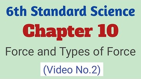 Force and Types of Force Class 6 #Video No.2 | Chapter 10 |Maharashtra Board|Semi and English Medium